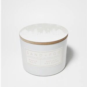 Sand + Fog 12 oz double wick candle Winter White scent